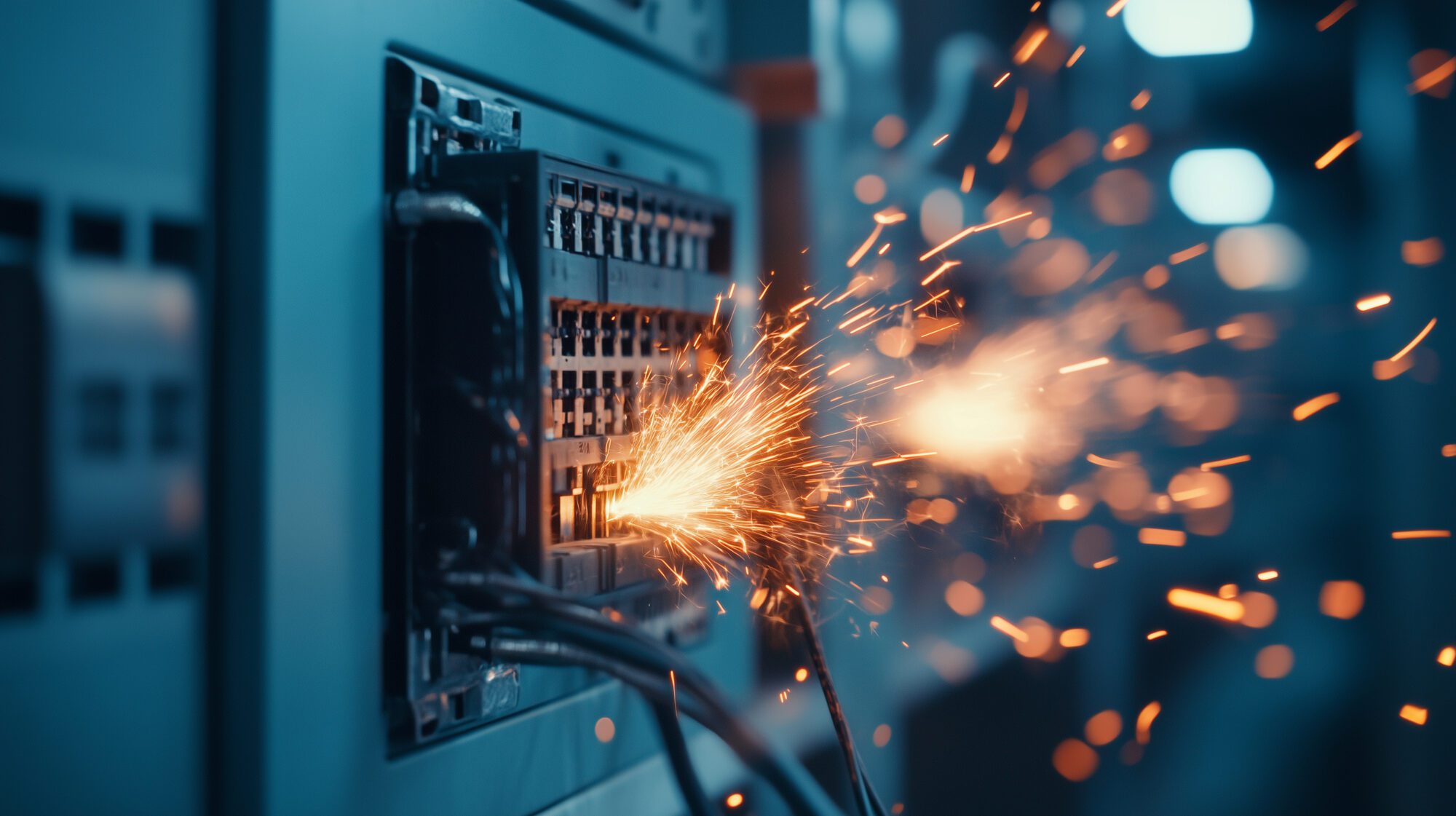 broken electrical panel